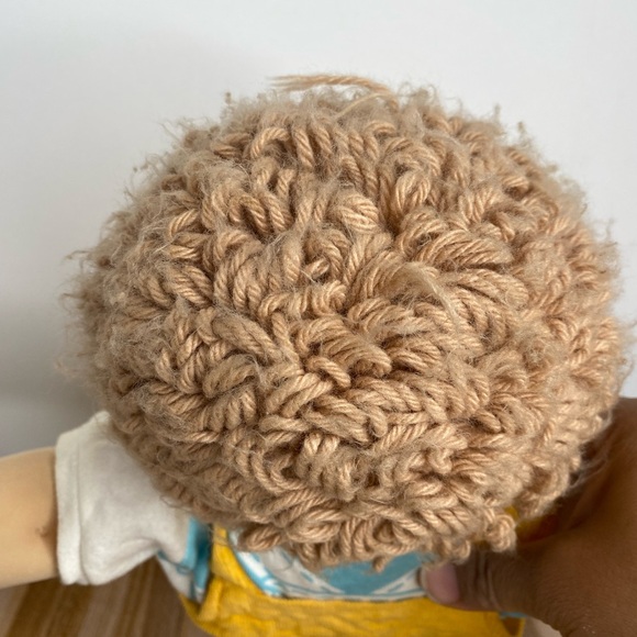 Cabbage Patch Kids Vintage 1978 - 1982 16" Doll Blonde Hair Blue Eyes Curly Hair - Picture 5 of 9